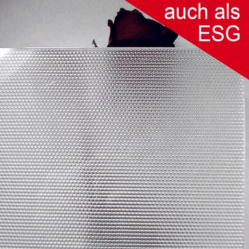 Ornamentglas "Masterpoint" als ESG - Sicherheitsglas, klar 