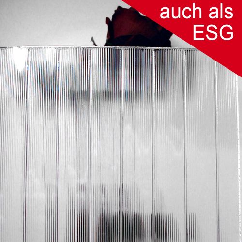 Ornamentglas "Listral" als ESG - Sicherheitsglas, klar 