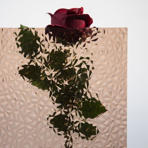 Acrylglas XT bronze mit Struktur "Pyramide" (K02) 