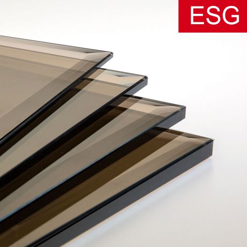 Parsol-Bronze Glas mit Facettenschliff als ESG - Sicherheitsglas 