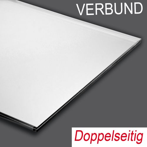 Verbund-Spiegel, Doppelseitig, Farbton silber 