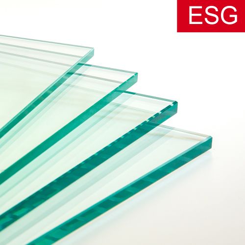 Normales klares Glas als ESG - Sicherheitsglas, Stärke 4 - 10 mm 
