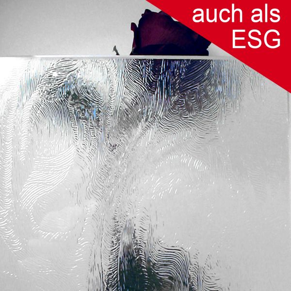 Ornamentglas "Silk" als ESG - Sicherheitsglas, klar   
