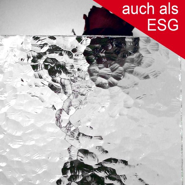 Ornamentglas "523" als ESG - Sicherheitsglas, klar   