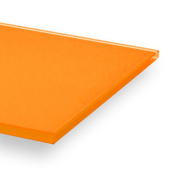 Glas in RAL 2xxx ("Orangetöne") lackiert   