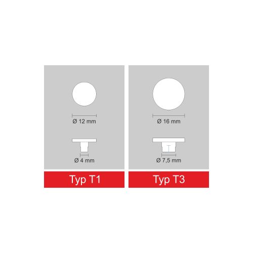 Aufleger mit Fuß für Bohrlöcher, transparent, 10 Stück  Vorschaubild #2