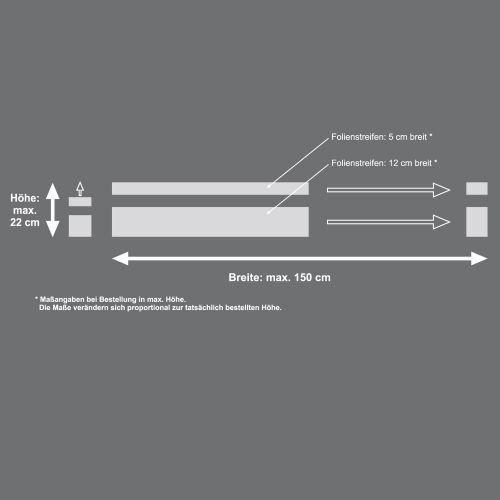 Mattfolie, Streifenmuster zur partiellen Gestaltung von Brüstungsverglasungen  Vorschaubild #3