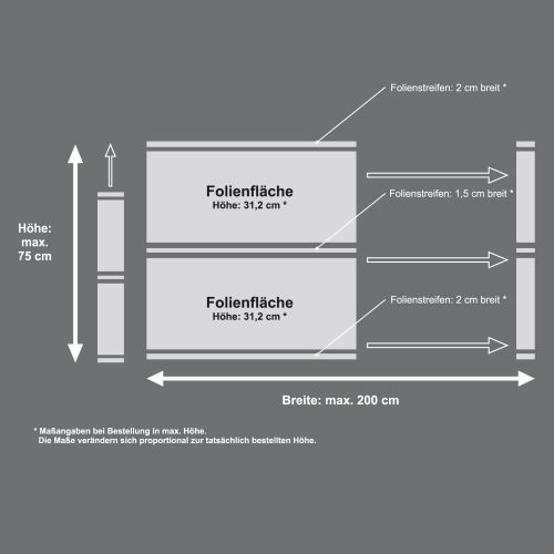 Mattfolie, Streifenmuster 01 zur partiellen Gestaltung von Duschkabinen  Vorschaubild #4