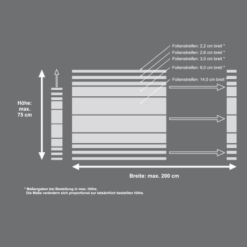 Mattfolie, Streifenmuster 02 zur partiellen Gestaltung von Duschkabinen  Vorschaubild #4