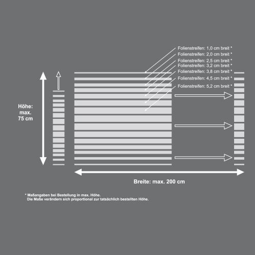 Mattfolie, Streifenmuster 03 zur partiellen Gestaltung von Duschkabinen  Vorschaubild #4