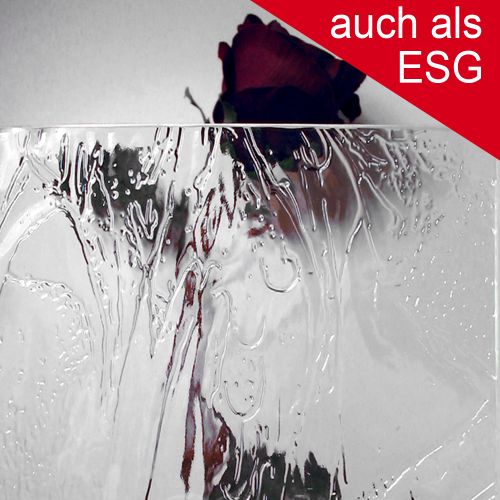 Ornamentglas "Barock" als ESG - Sicherheitsglas, klar 